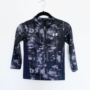 3 for $25 / UNDER ARMOUR ATHLETIC LONGSLEEVE ZIP SHIRT BLACK GREY